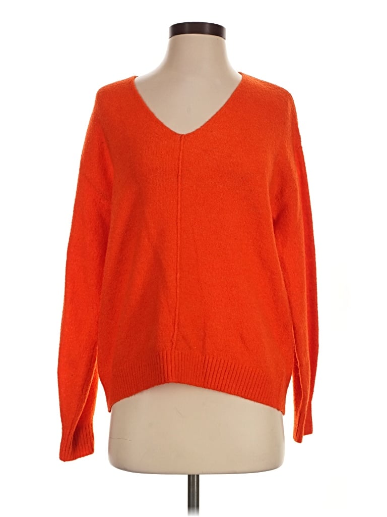 Pre-owned H&m Pullover Sweater In Orange