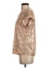 Grace Karin Metallic Gold Short Sleeve Blouse Size S - photo 5