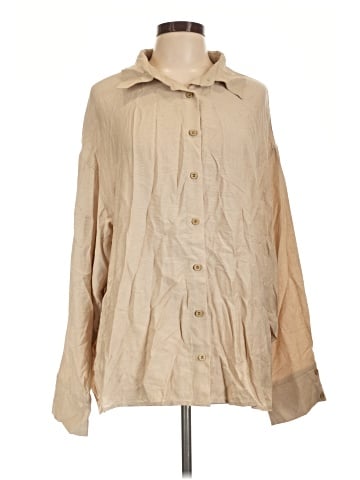 Missguided Long Sleeve Button-Down Shirt (view 1)