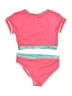Justice Color Block Pink Two Piece Swimsuit Size 10 - photo 2