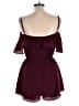 Haute Monde Solid Burgundy Romper Size L - photo 2
