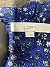 Ann Taylor LOFT 100% Polyester Blue Long Sleeve Blouse Size L - photo 7