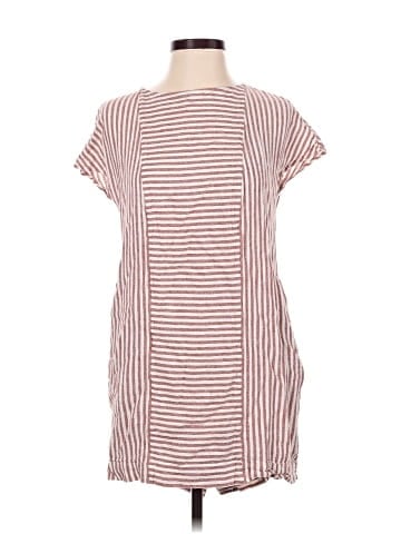 Madewell Stripe-Play Button-Back Tee Dress (view 1)
