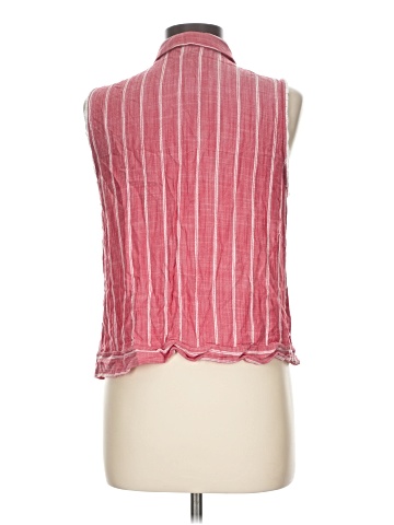 Elle Sleeveless Button-Down Shirt (view 2)