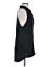 Pol Black Sleeveless Button-Down Shirt Size M - photo 4