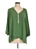 JM Collection 100% Polyester Green 3/4 Sleeve Blouse Size L - photo 1
