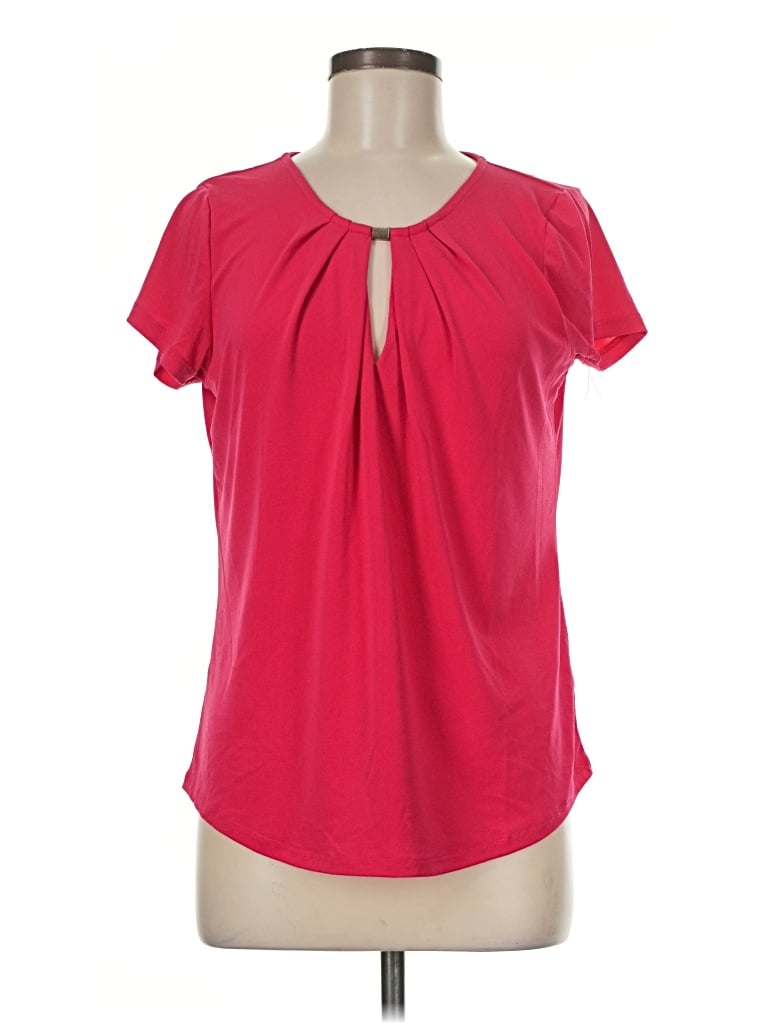 Pre-owned Notations Short Sleeve Blouse In Red