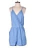 Market and Spruce 100% Rayon Solid Blue Romper Size M - photo 1