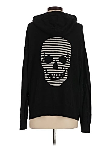 Skull Cashmere Zip Up Hoodie (view 2)