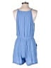 Market and Spruce 100% Rayon Solid Blue Romper Size M - photo 2