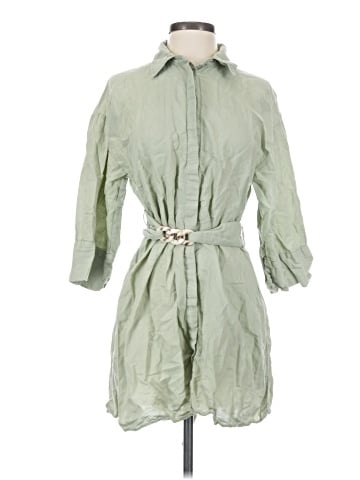 Zara 3/4 Sleeve Button-Down Shirt (view 1)