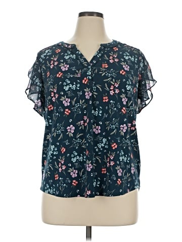 Roz & Ali Short Sleeve Blouse (view 1)