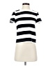 Cable & Gauge Stripes White Short Sleeve Turtleneck Size XS - photo 1