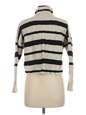 Madewell Ribbed Cashmere-Wool Blend Pullover Sweater in Stripe (view 2)