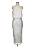 ASOS 100% Polyester Silver Cocktail Dress Size 10 - photo 1