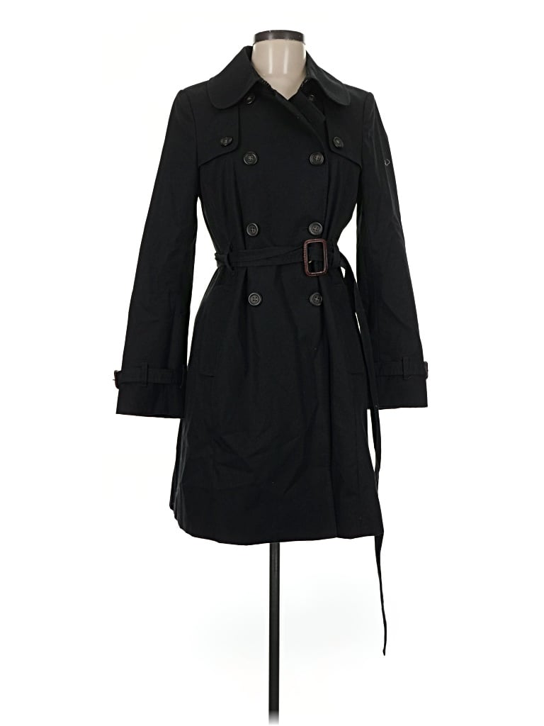 Pre-owned Jcrew Trenchcoat In Black