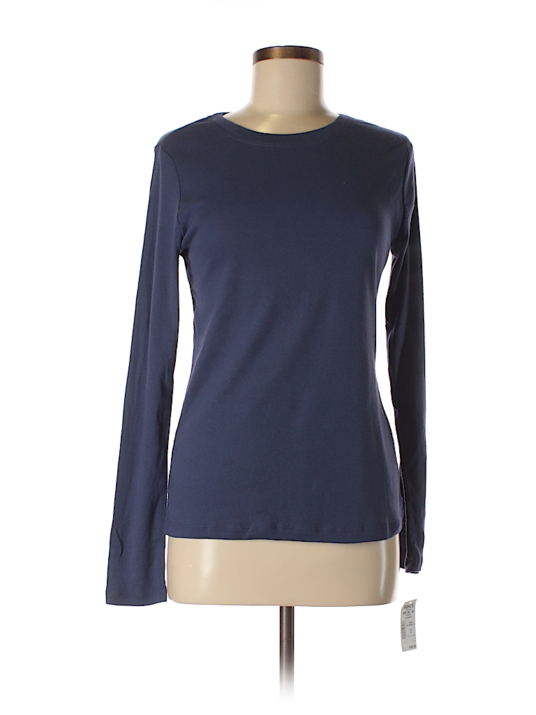 SONOMA life + style Solid Navy Blue Long Sleeve T-Shirt Size M - 54% ...