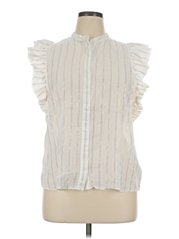 Express Sleeveless Button-Down Shirt (view 1)