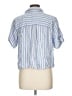 Universal Thread Stripes Blue Short Sleeve Blouse Size L - photo 2