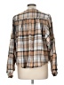Andree by UNIT Plaid Tan Long Sleeve Blouse Size L - photo 2