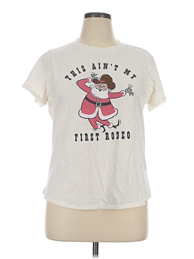 Pre-owned Mighty Fine Short Sleeve T-shirt In Ivory