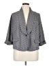Jaclyn Smith Chevron-herringbone Gray Blazer Size 1X - photo 1