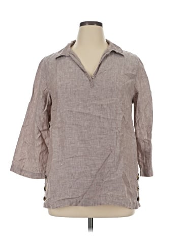 Tahari 3/4 Sleeve Button-Down Shirt (view 1)