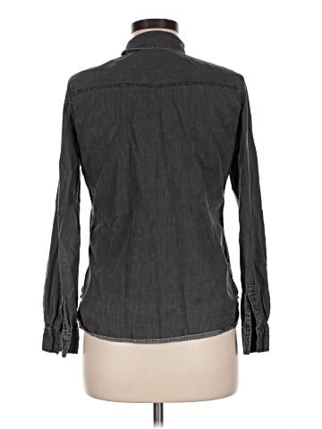 Zara Basic Long Sleeve Button-Down Shirt (view 2)