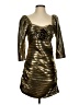 LoveShackFancy 100% Polyester Metallic Gold Cocktail Dress Size 6 - photo 1