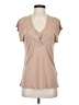 Reiss Solid Tan Short Sleeve Top Size XS - photo 1