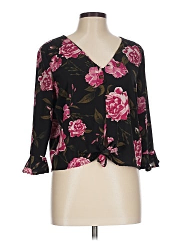 Just Fab 3/4 Sleeve T-Shirt (view 1)