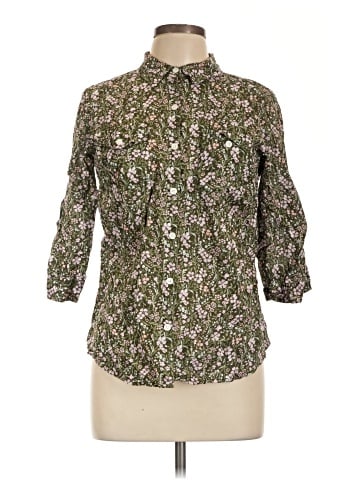 Croft & Barrow 3/4 Sleeve Button-Down Shirt (view 1)