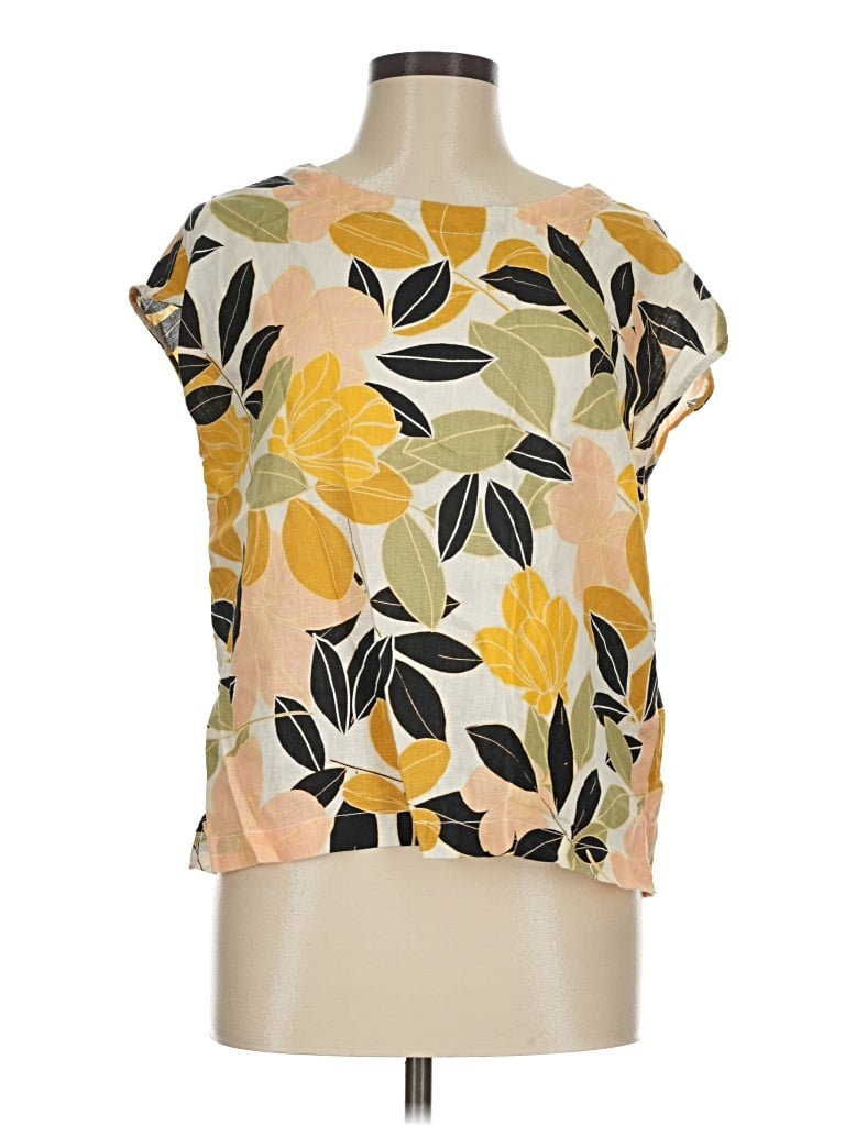 Pre-owned Rachel Zoe Tjx Short Sleeve Blouse In Yellow