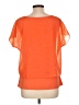 Cato 100% Polyester Orange Short Sleeve Blouse Size L - photo 2