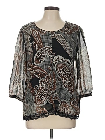 Christopher & Banks 3/4 Sleeve Blouse (view 1)