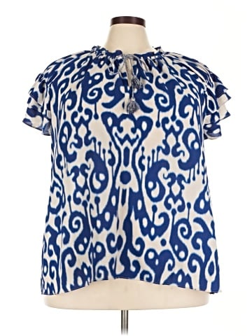 Rose + Olive Short Sleeve Blouse (view 1)