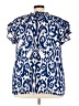 Rose + Olive Blue Short Sleeve Blouse Size 3X - photo 2