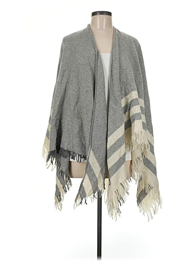 Pre-owned Assorted Brands Poncho In Gray