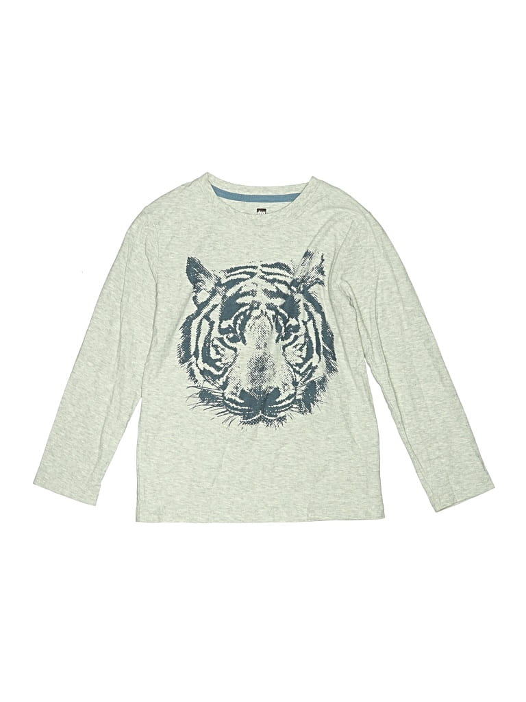 Pre-owned Tea Kids' Long Sleeve T-shirt In Gray