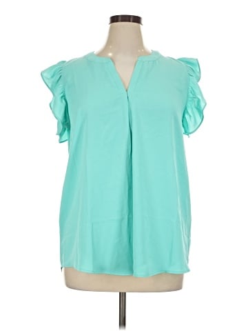 Zenana Short Sleeve Blouse (view 1)