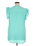 Zenana 100% Polyester Teal Short Sleeve Blouse Size XL - photo 2
