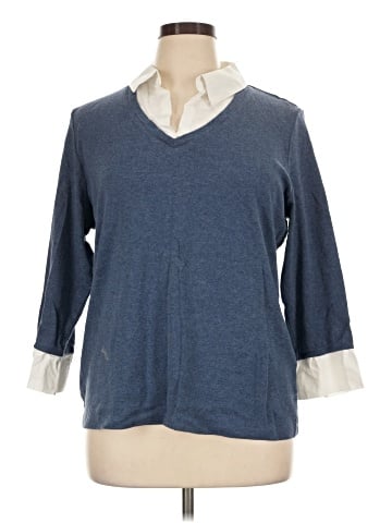 Karen Scott 3/4 Sleeve Top (view 1)