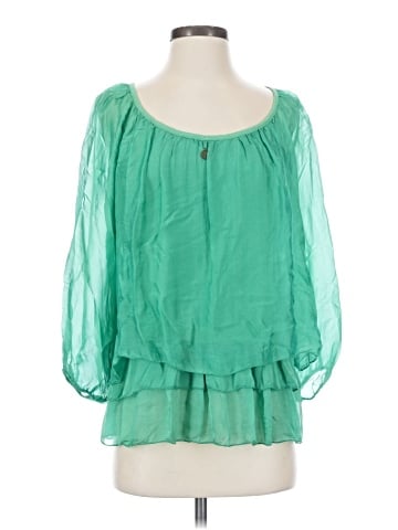 Tempo Paris 3/4 Sleeve Silk Top (view 1)