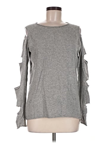 Aqua Cashmere Pullover Sweater (view 1)