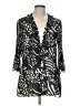 Notations Animal Print Black 3/4 Sleeve Blouse Size L - photo 1