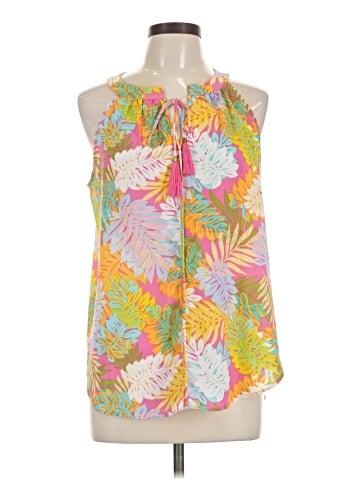 Rose + Olive Sleeveless Blouse (view 1)