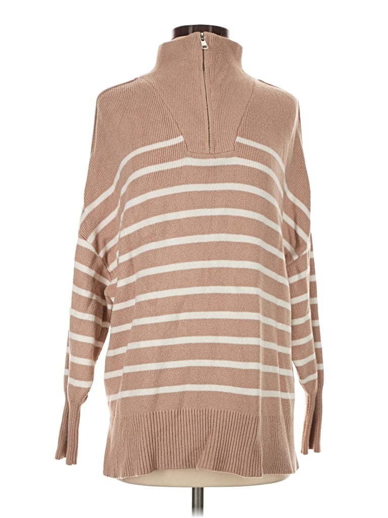 Pre-owned Zesica Turtleneck Sweater In Tan