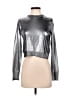 Zara Metallic Silver Long Sleeve Top Size S - photo 1