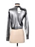 Zara Metallic Silver Long Sleeve Top Size S - photo 2