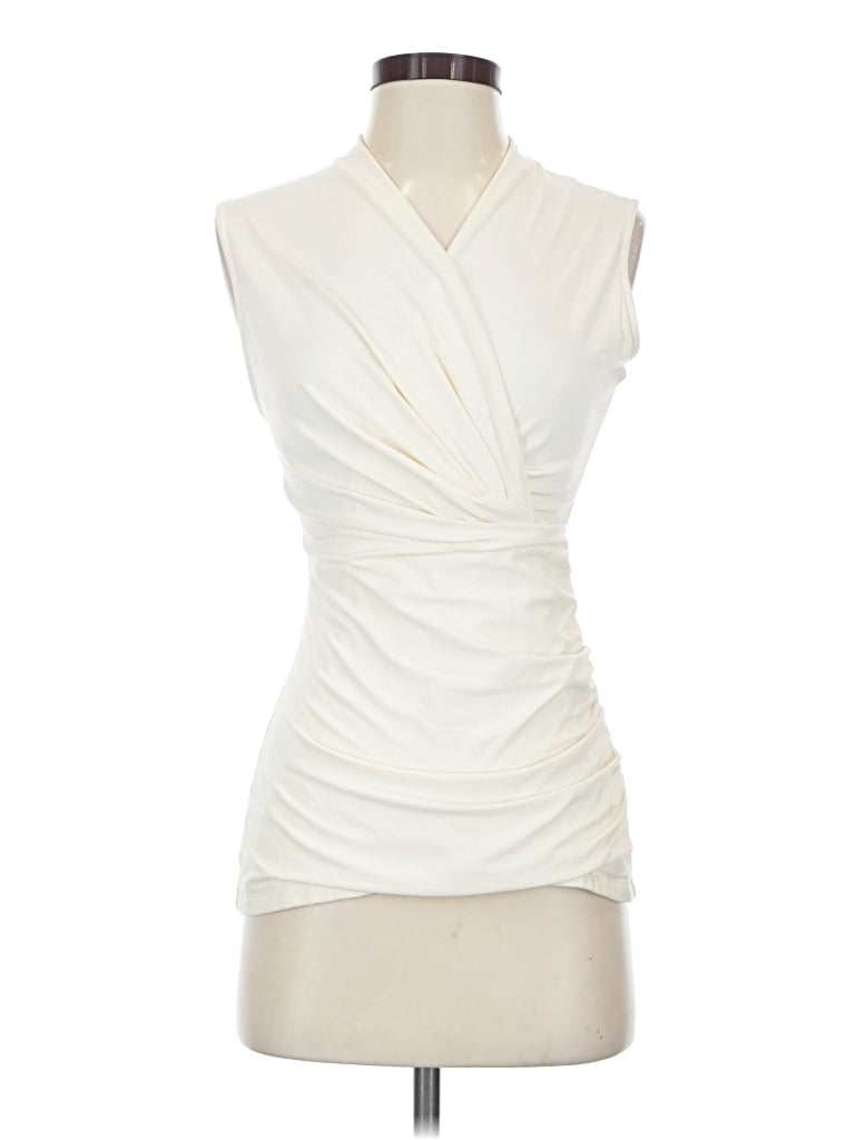 Pre-owned Peruvian Connection Sleeveless Blouse In Ivory